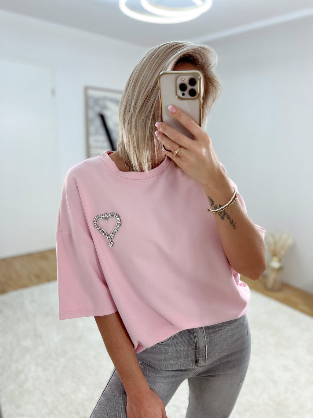 shirt 'heart rosé'