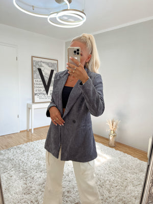blazer 'cord in style dark grey'