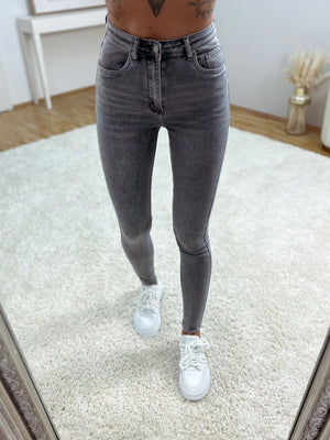 high waist jeans 'mixed grey'