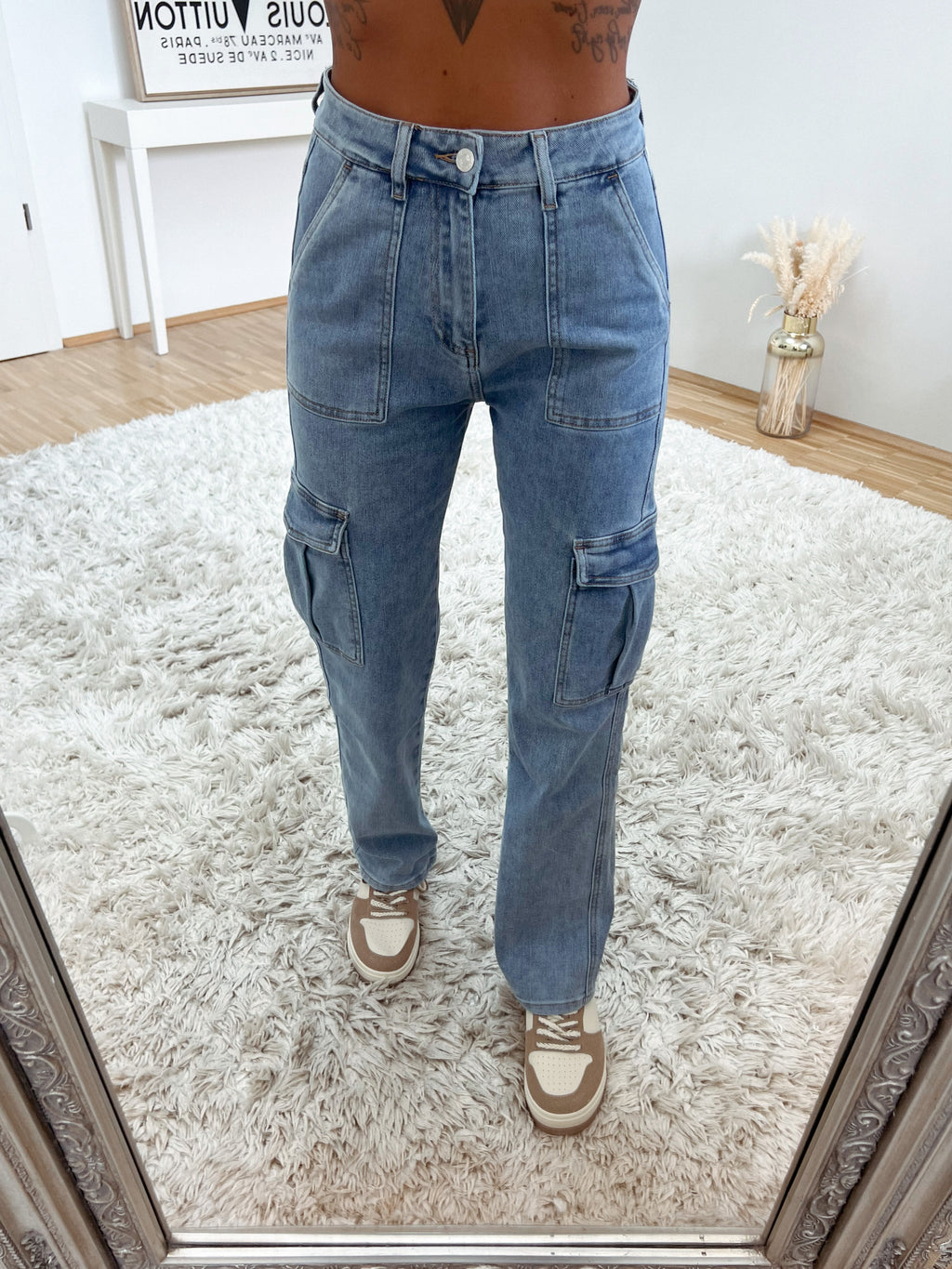 wide cargo jeans 'coolio denim'