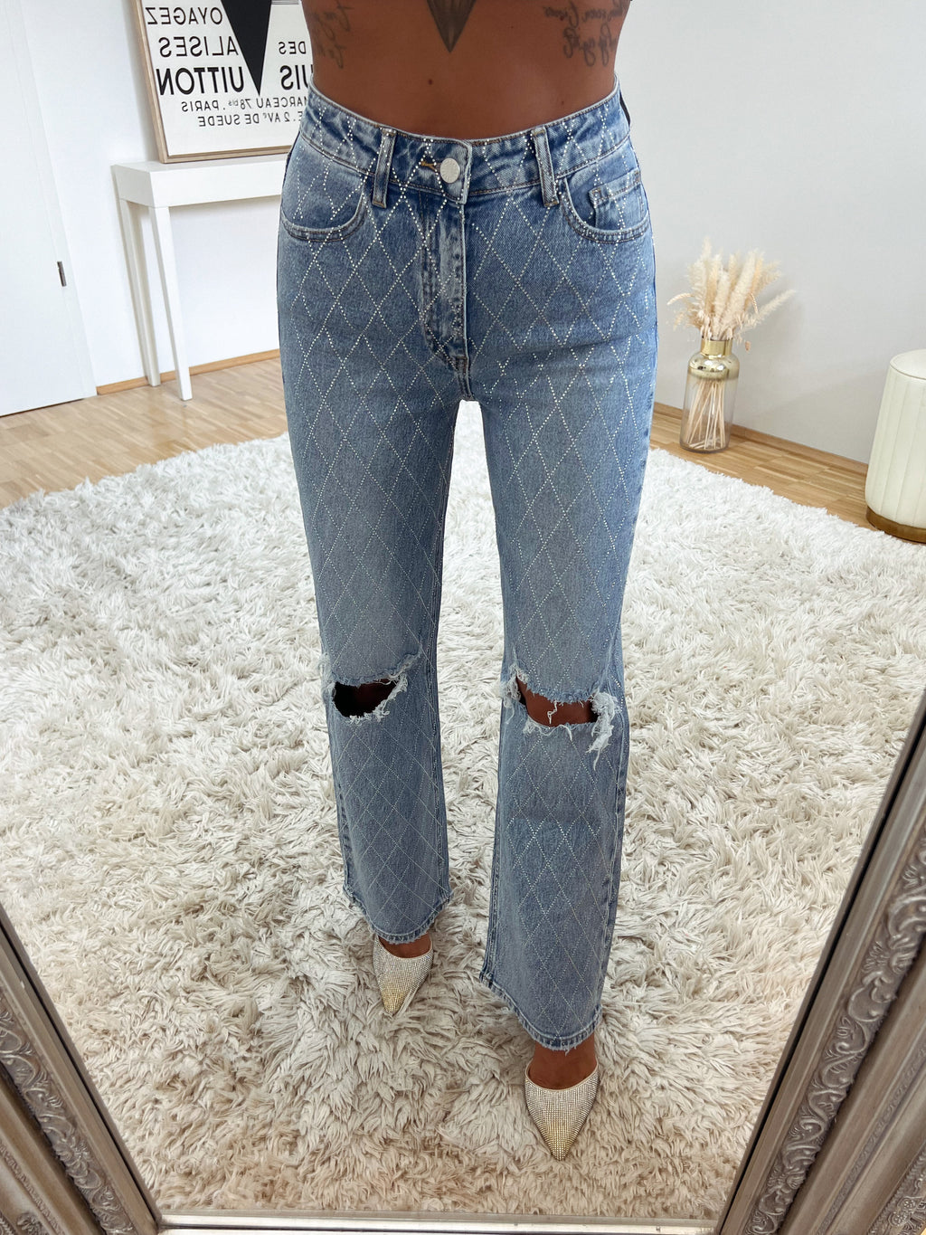 wide leg jeans 'glitter'
