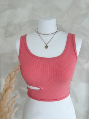 crop top 'cut out coral'
