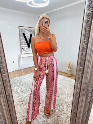 crop top 'offshoulder wave orange'