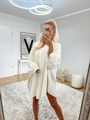 bluse 'musselin creme'