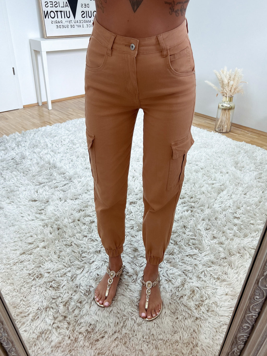 cargo jeans 'cool camel'