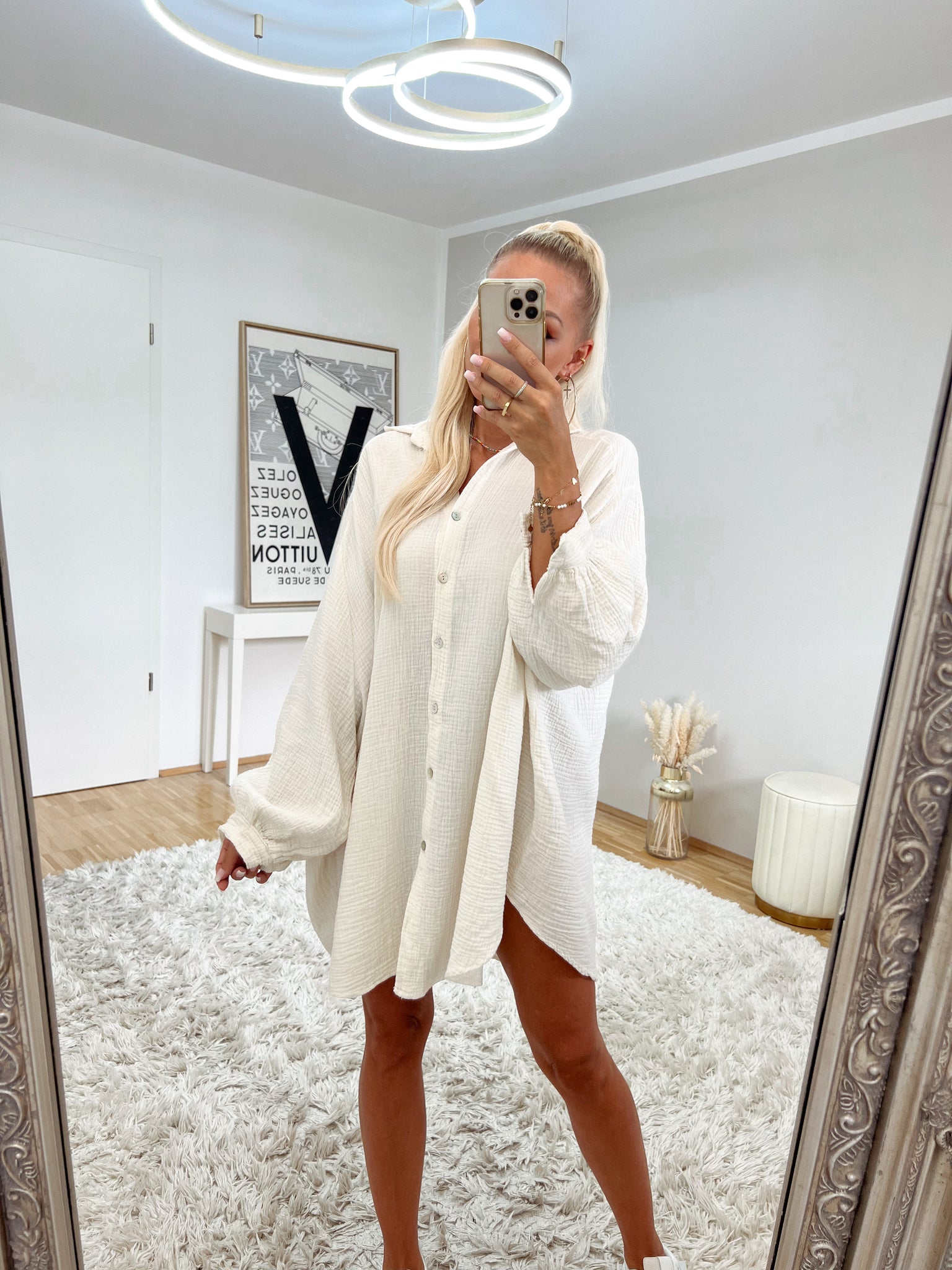 bluse 'musselin creme'