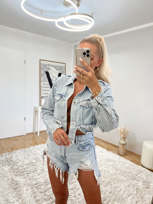 jeansjacke 'shorty distressed'