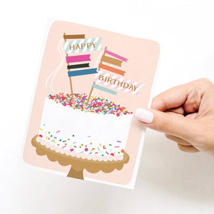 card 'happy birthday sprinkle cake'