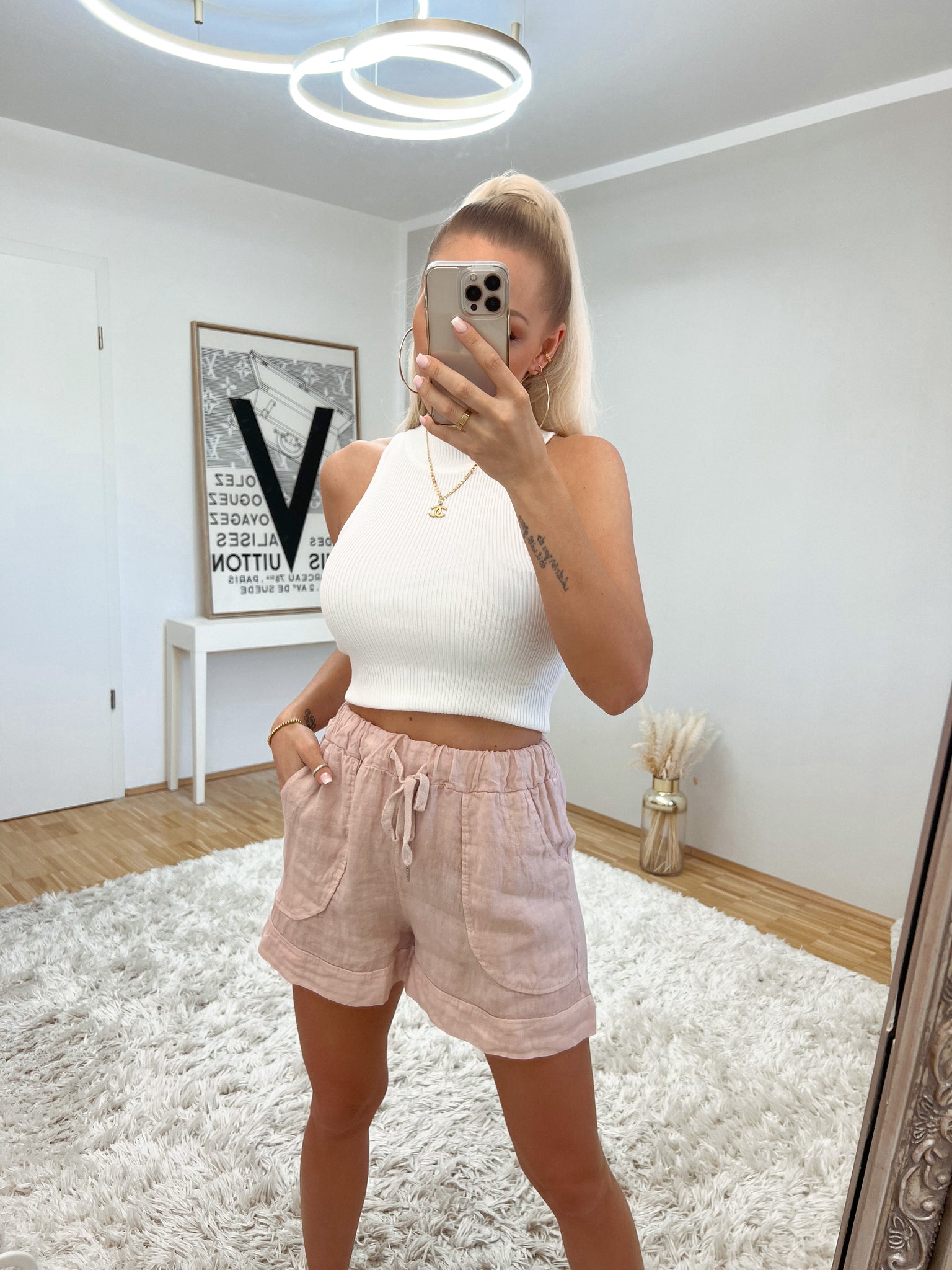 leinen shorts 'summer nude'