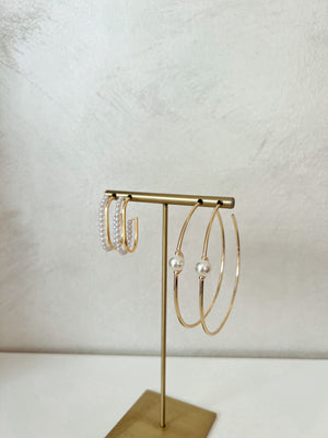 ohrringe 'creolen pearl'