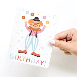 card 'happy birthday clown'