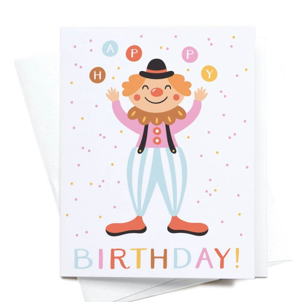 card 'happy birthday clown'